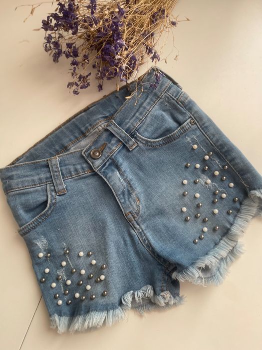 Джинсові шорти на дівчинку розмір 122-128 Zara