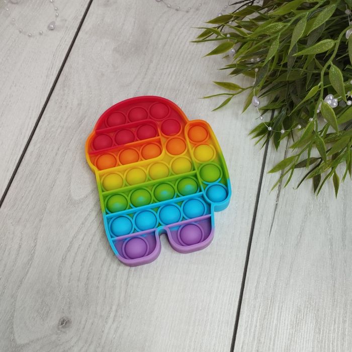 Поп-ит амонг-ас радужный