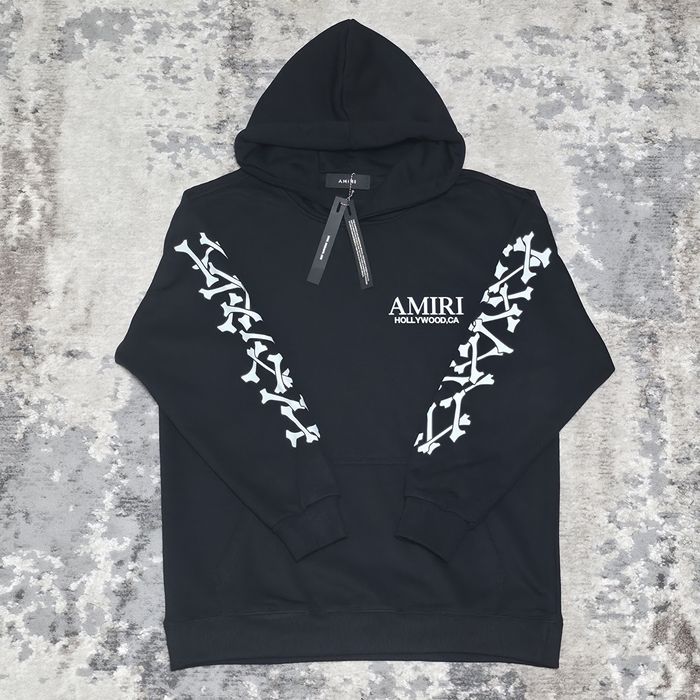 Худі (кофта) Amiri Bones Stacked Hoodie в чорному кольорі (BLACK)