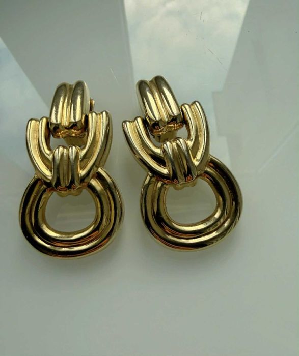 Duże klipsy vintage