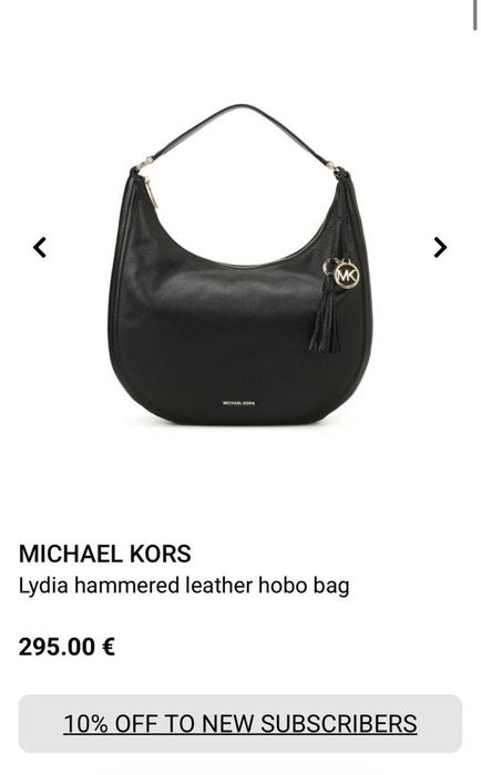 Сумка жіноча michael kors lydia hammered leather hobo bag