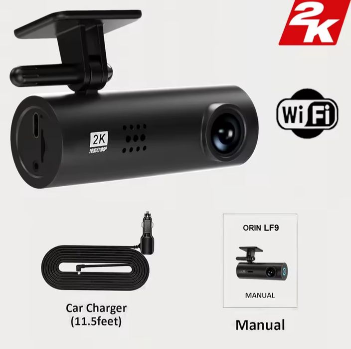 Wideorejestrator 2K WiFi | Night Vision | G-Sensor | Tryb parkingowy