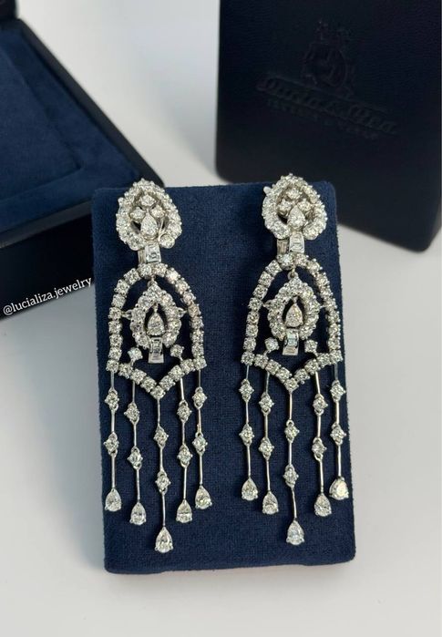 Золоті Сережки з діамантами 13.0ct  G/VS