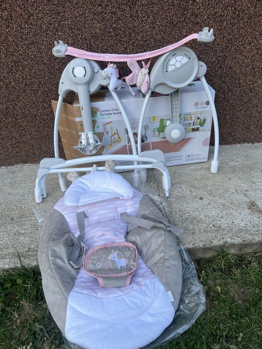 Дитячий шезлонг  електричне крісло-гойдалка   2 в 1 ingenuity Comfort