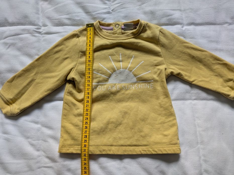Camisola Amarela Quentinha Algodao, 6-9 Meses