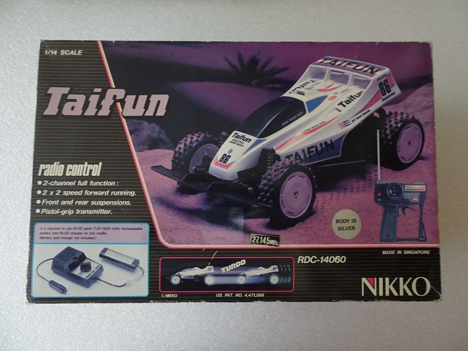Antigo carro telecomandado Nikko - Taifun RDC-14060 na caixa