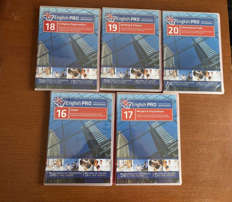 Curso English PRO - Inglês prático (20 volumes - Livros e DVDs)