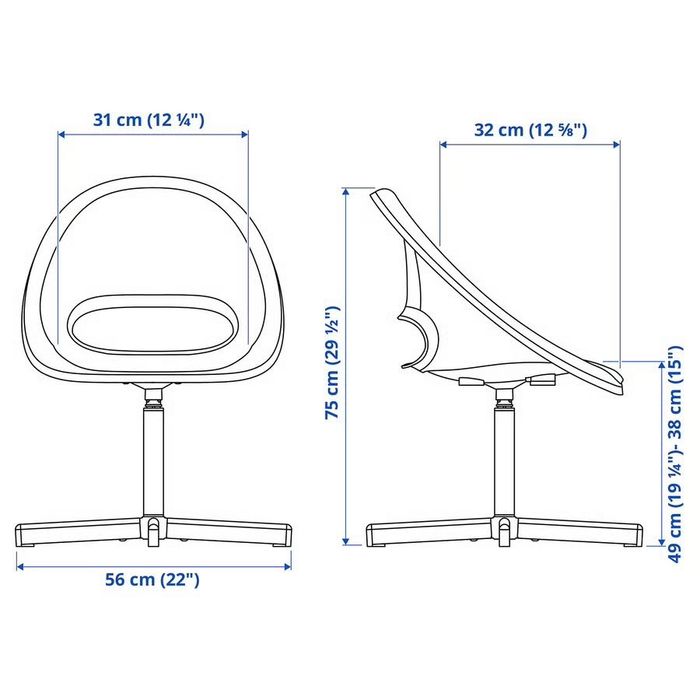 PÅHL Secretária, altura regulável branco/turquesa, 96x58 cm + LOBERGET / SIBBEN Cadeira p/secretária criança+coxim, branco/turquesa