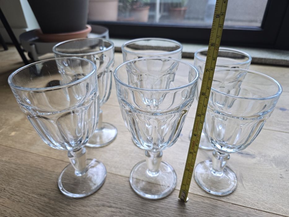 conjunto vintage de copos de vidro para café e sobremesas