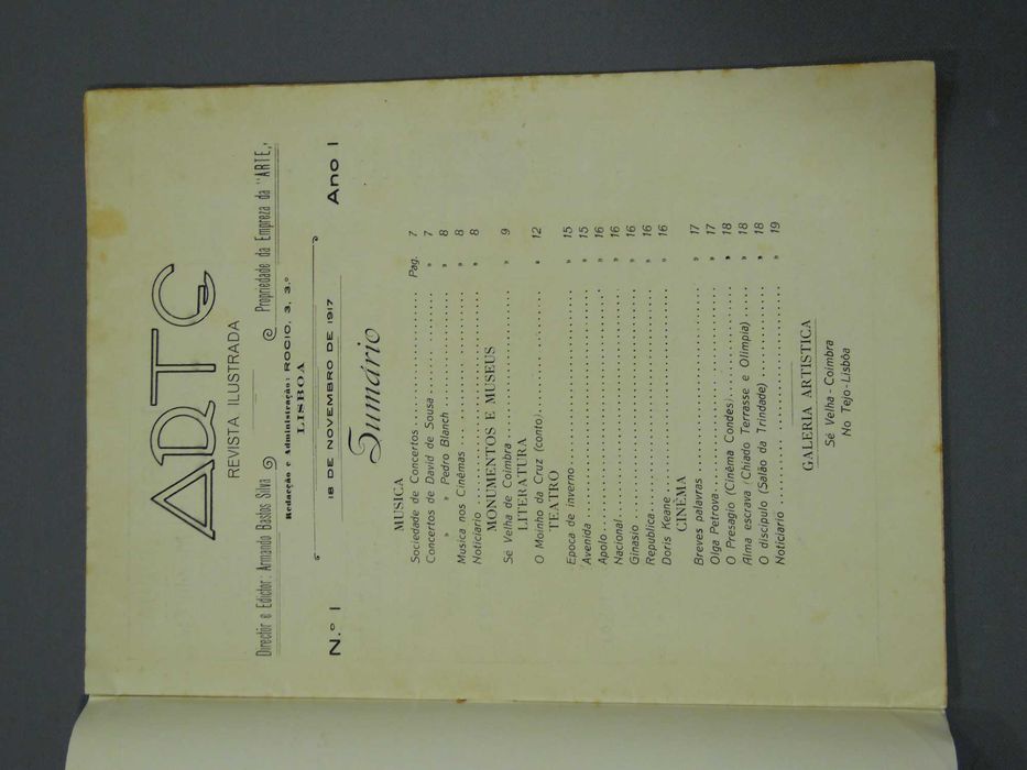 Revista Ilustrada Arte - Ano I, Nº 1 - 1917