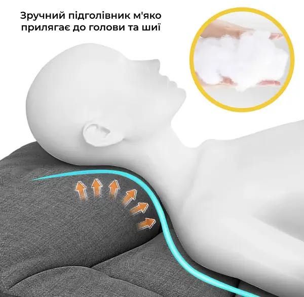 Розкладне ліжко шезлонг WCG CC-S08 + матрац і подушка