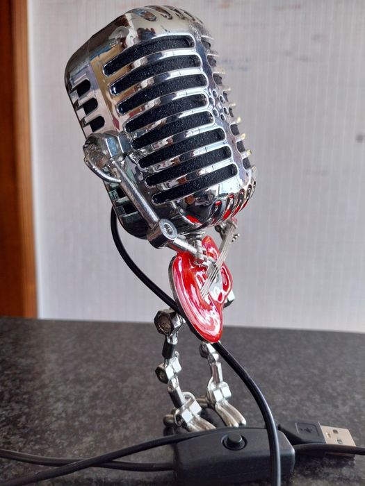 Luz de presença/Microfone Elvis/vintage led usb candeeiro