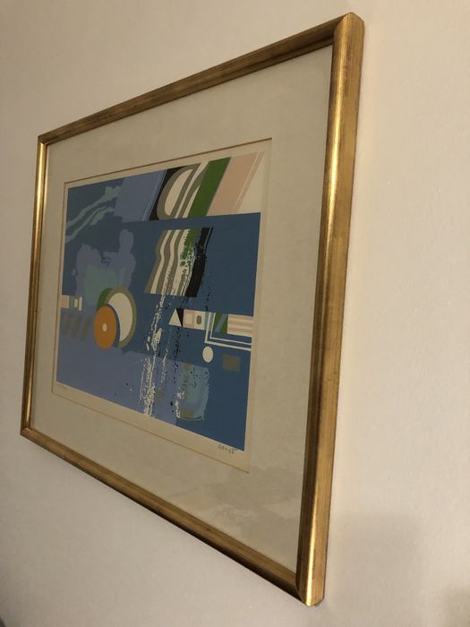 EXCELENTE Luís Demée Serigrafia Emoldurada GRANDES DIMENSOES