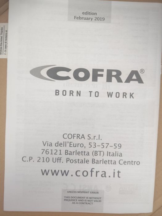 Ботинки рабочие Cofra, диэлектрические,натуральная кожа, 44р.