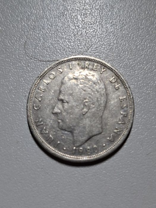 Moedas Raras de 5 pesetas -1957 e 1980/moedas  Two New Pences