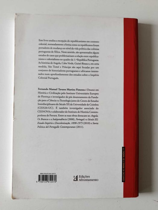 Livro República e Colonialismo na África Portuguesa, Fernando Pimenta
