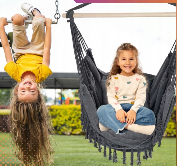 Fotel Hamak Wiszący Krzesło Brazylijskie Huśtawka Wisząca 2 Poduszki