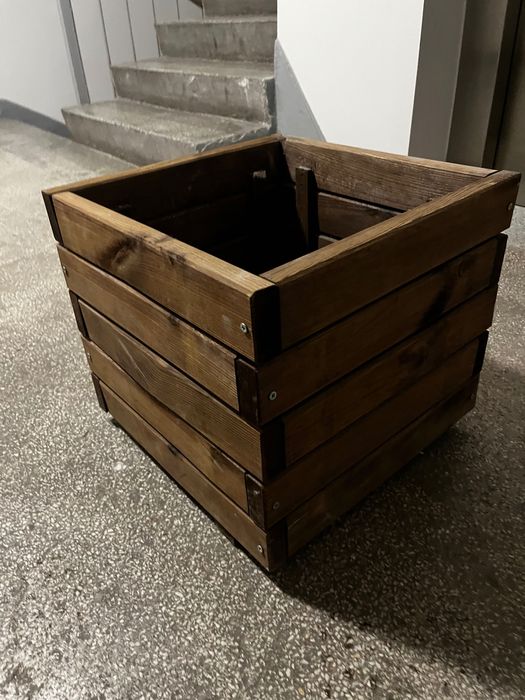 Skrzynka, donica drewno