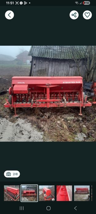 Siewnik Stegsted 2.5 metra 2.25 m  drobny wysiew orginał lakier