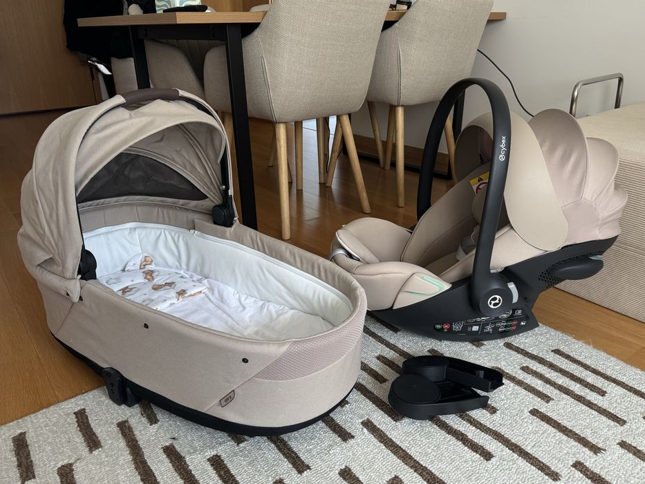 Cybex Cot S Lux + Cybex Cloud T i-Size + adaptadores+base