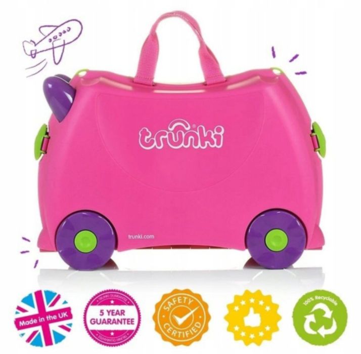 Różowa walizka Trunki