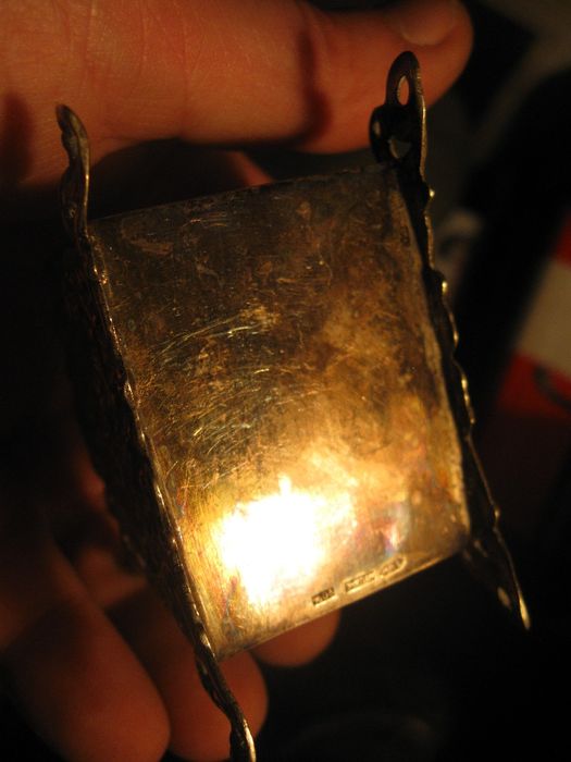 Serwetnik podstawa do zapałek na stół ażur plater 19/20w Bibelot ANTYK