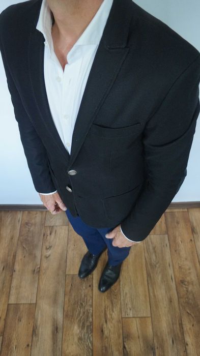 Marynarka Zara Man Rozmiar M Kolor Czarny Głęboki