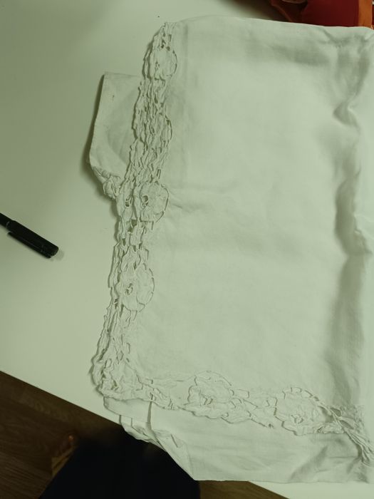 Lençol branco bordado com 80*110cm