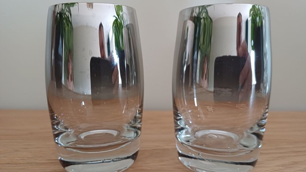 Szklaneczki srebrno/dymione