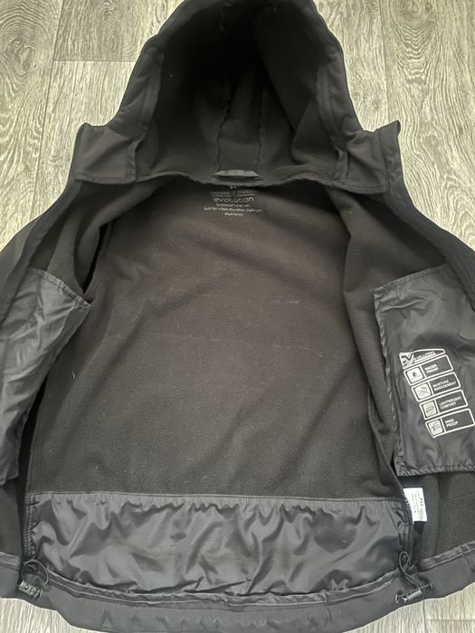 Куртка softshell  софтшел демисезонная черная для мальчика, р. 134