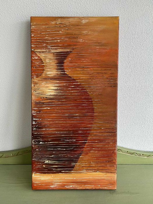 Quadro Original Pintado à Mão – Acrílico sobre Tela com Textura