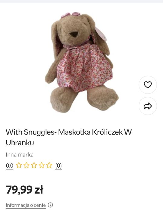 Іграшка дитяча плюшевий зайчик нова