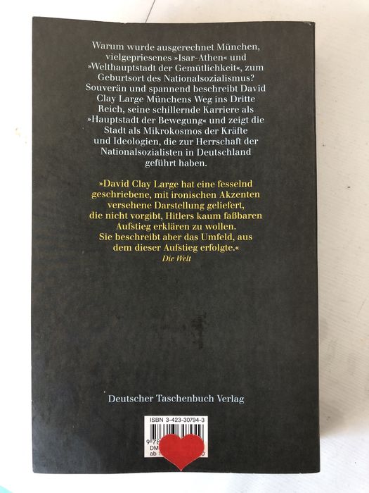 Книга Девіда Клея Ларге «Гітлерівський Мюнхен» німецькою мовою