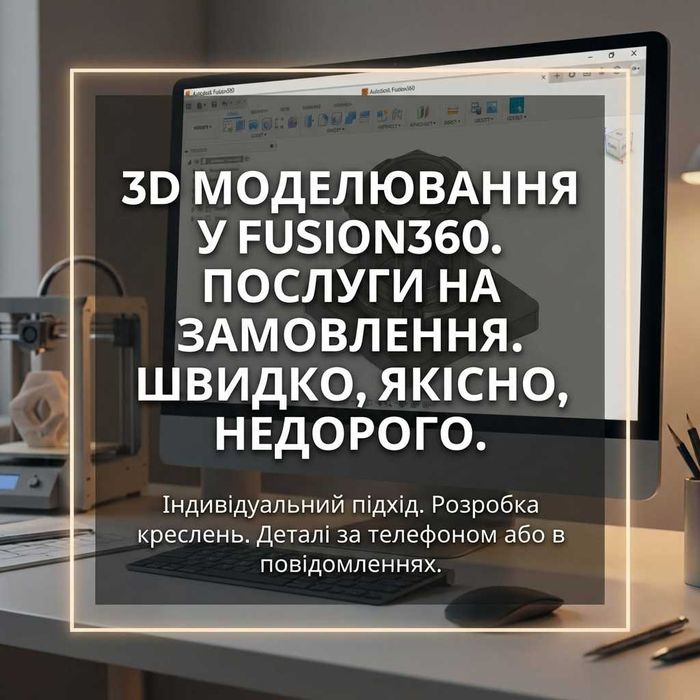 Послуги з 3D моделювання у Fusion 360 – дизайн та підготовка моделей