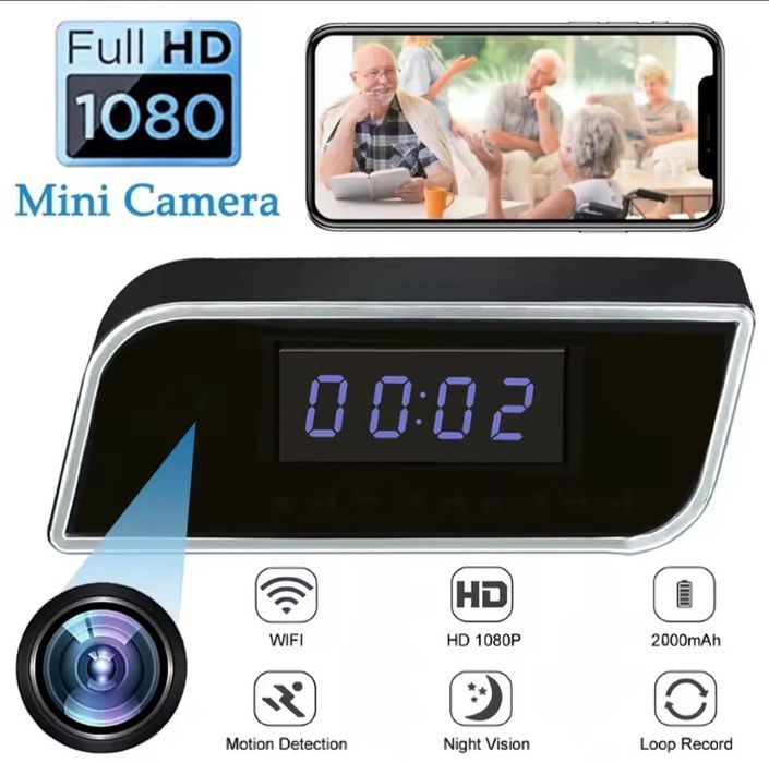 Годинник з прихованою камерою WIFI Ultra HD