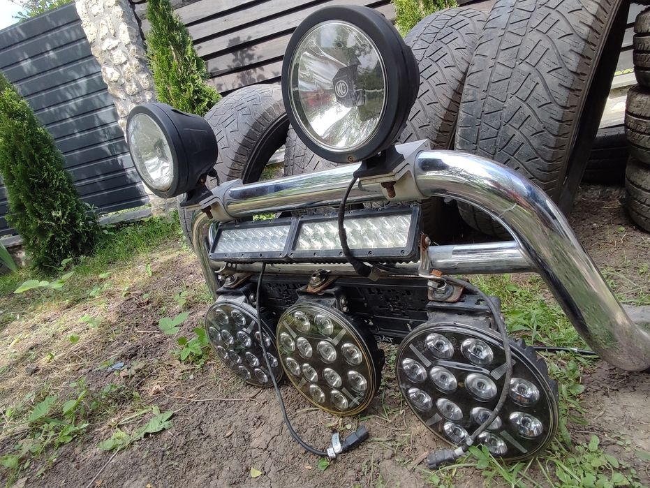 Кенгурятник дуга тюнінг ssangyong rexton фари лед led оптика