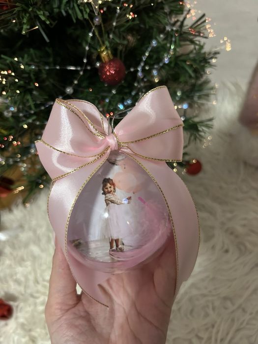 Новорічна кулька на ялинку з вашим фото. Кульки з фото. Шар прозрачний