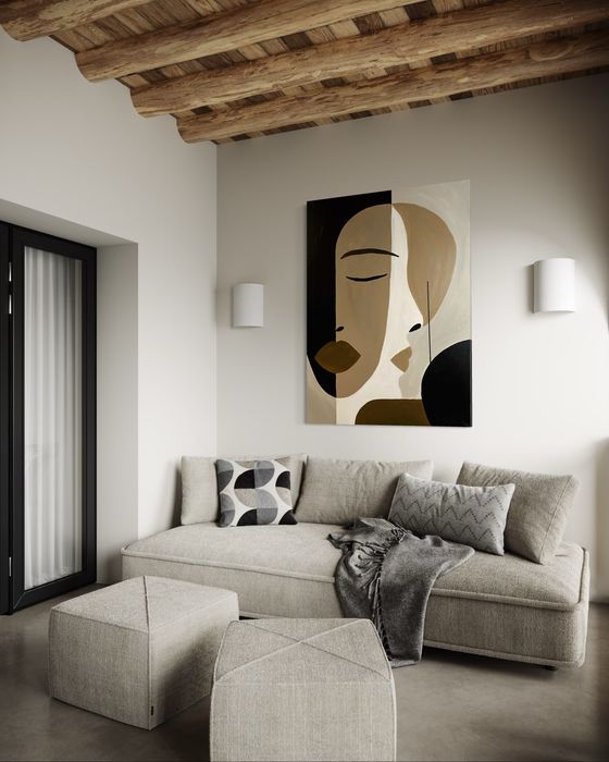 Obraz ręcznie malowany, abstrakcja do nowoczesnego wnętrza