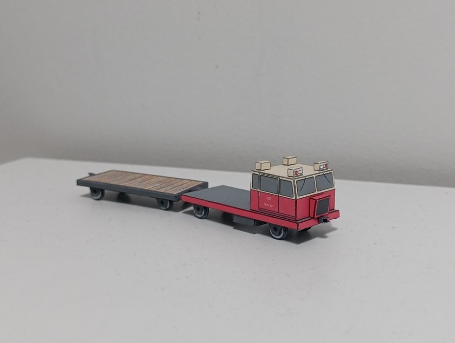 drezyna SL 29 MUV 69 skala 1:87 kolej Czechy ICE PKP Model kartonowy z