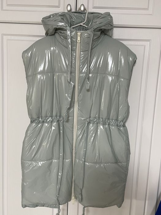 Дутий жилет подовжена безрукавка Pakhtusova