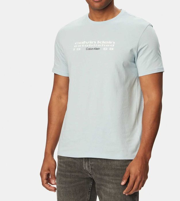 Koszulka męska Calvin Klein CK niebieska L/XL/XXL Oryginalna
