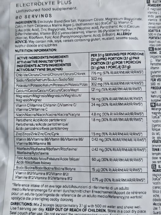 Elektrolity Bulk  Electrolyte Plus - Bez dodatków smakowych 60 porcje