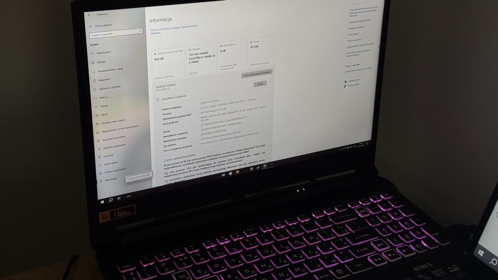 Acer Nitro 5 RTX 3060 | i5-11400H | 16GB RAM | 512GB SSD | 144Hz | Windows 10