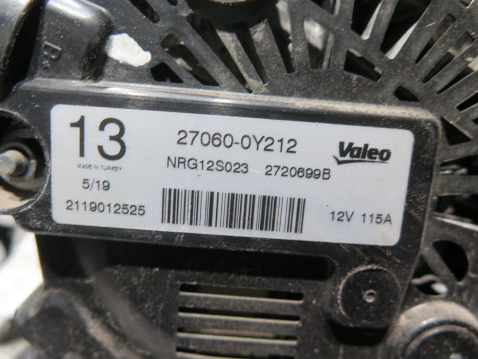 Alternador Toyota C-Hr (_X1_) 1.2I Ref: 270600Y212  | 2016 - 2025