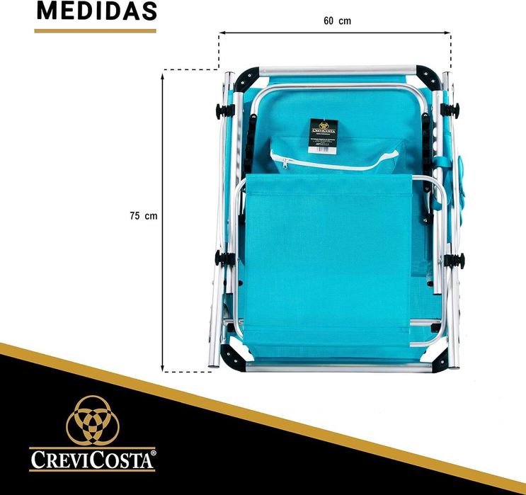 Leżak aluminiowy CREVICOSTA ARENA turquesa
