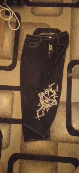 Джинсы черные в стиле y2k