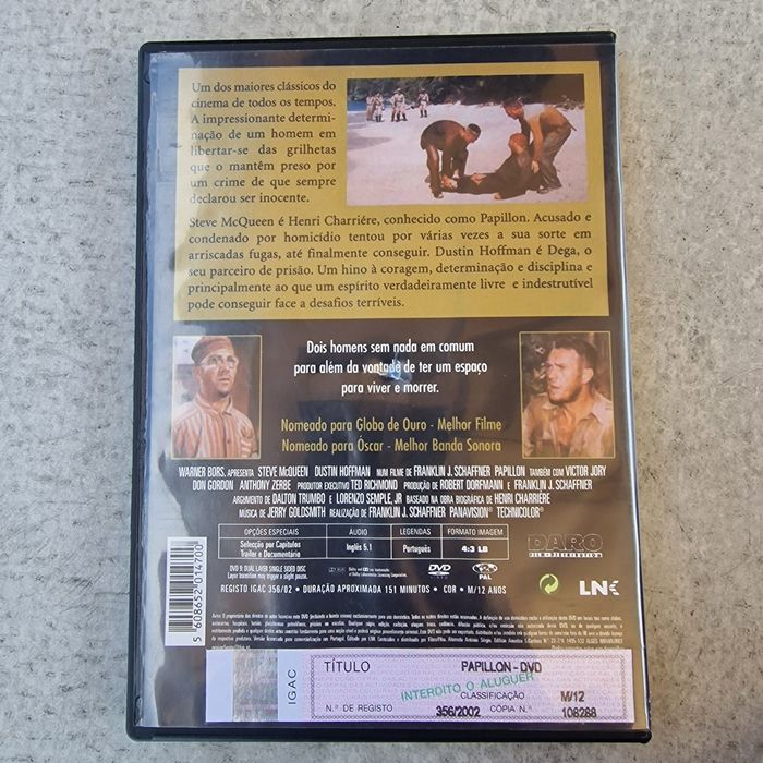 DVD Papillon - Dustin Hoffman