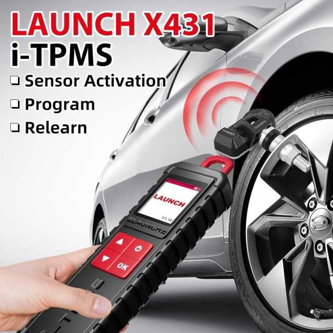 Launch X431 I-TPMS Programador TPMS + Kit 4 Válvulas TPMS (NOVO)