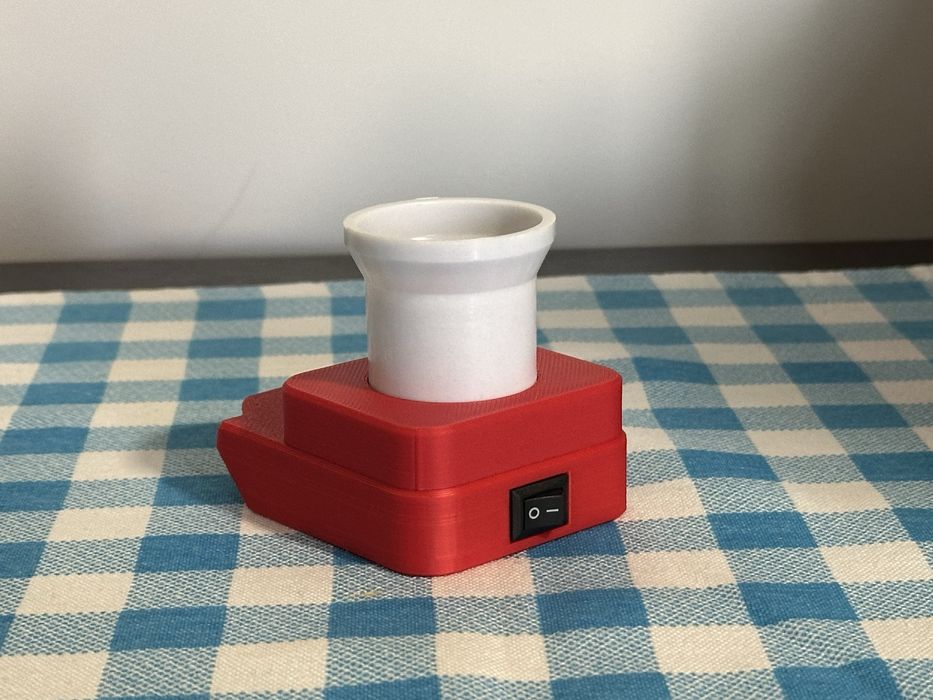 Adpatador luz E27 para bateria 20v parkside