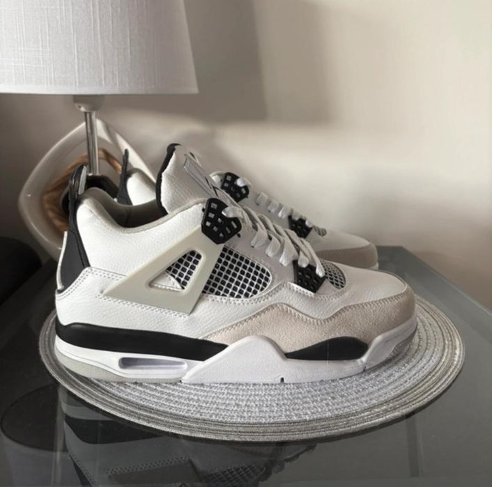 Air jordan 4 retro biale meskie sneakers nowe oryginalne buty
